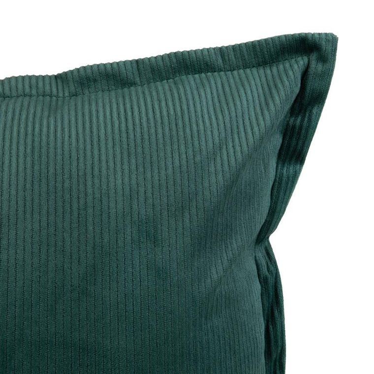 Homla, Nantu, poszewka, welwetowa imitacja sztruksu zielona, 45-45+1.5 cm