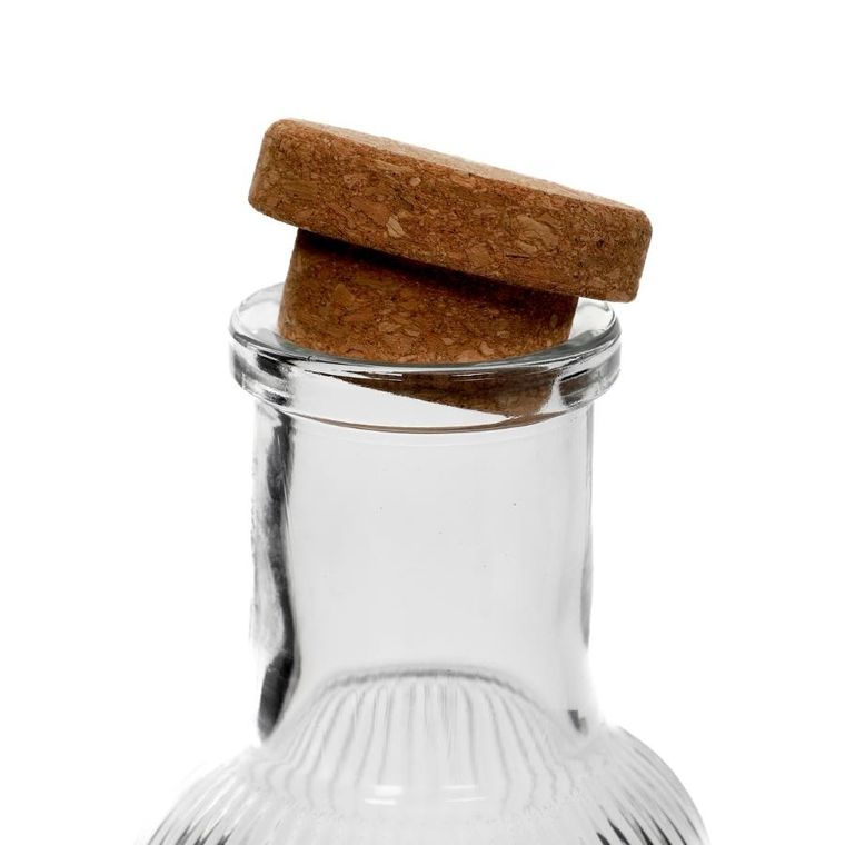 Homla, Natia, Karafka ryflowana z korkiem, 1 l, 890999