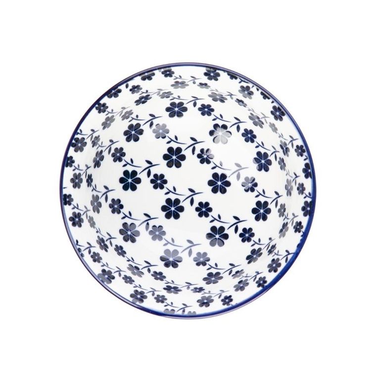 Homla, Navia, Miska granatowa w kwiatuszki, 12 cm, 856452