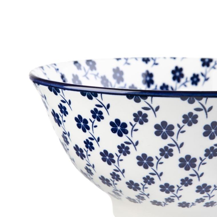 Homla, Navia, miska, granatowa w kwiatuszki, 16 cm