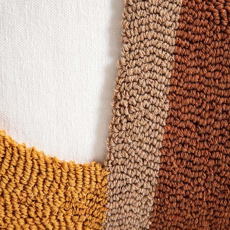 Homla, Nayla, poszewka, z tuftowanym geometrycznym wzorem, 45-45 cm