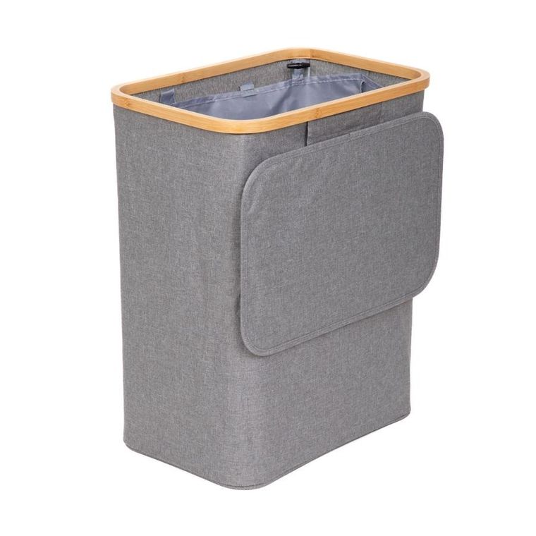Homla, Nellie, kosz na bieliznę, szary, 45-30-55 cm
