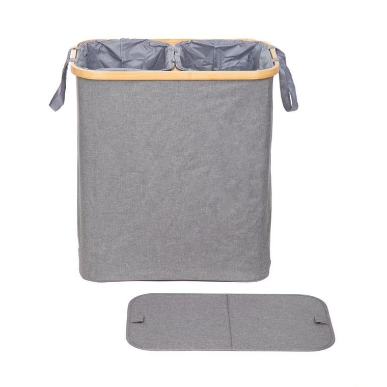 Homla, Nellie, kosz na bieliznę, szary, 55, 5-34, 5-60 cm