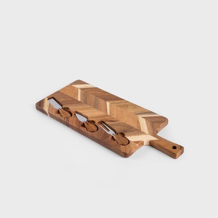 Homla, Nevado, deska, do serwowania z 3 nożykami, 48-20 cm