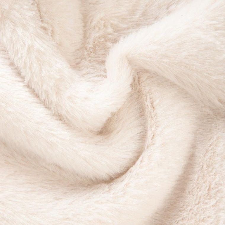 Homla, New Clumsy, koc z imitacji króliczego futra, beżowy, 150-200 cm