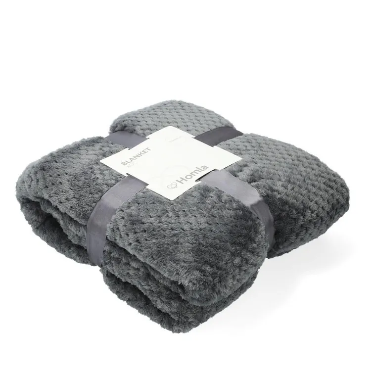 Homla, Noah, Koc ziarnka ryżu szary 150-200 cm