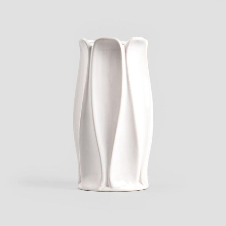 Homla, Novo, wazon, biały w geometryczny wzór, 11,2-24,50 cm, 727771