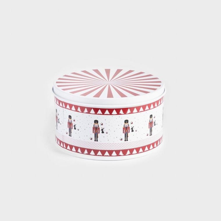 Homla, Nutcracker, pojemnik, metalowy okrągły, 21-12 cm