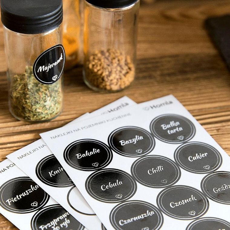 Homla, Otto, naklejki, okragłe, 3,3 cm, 45 szt, 895475