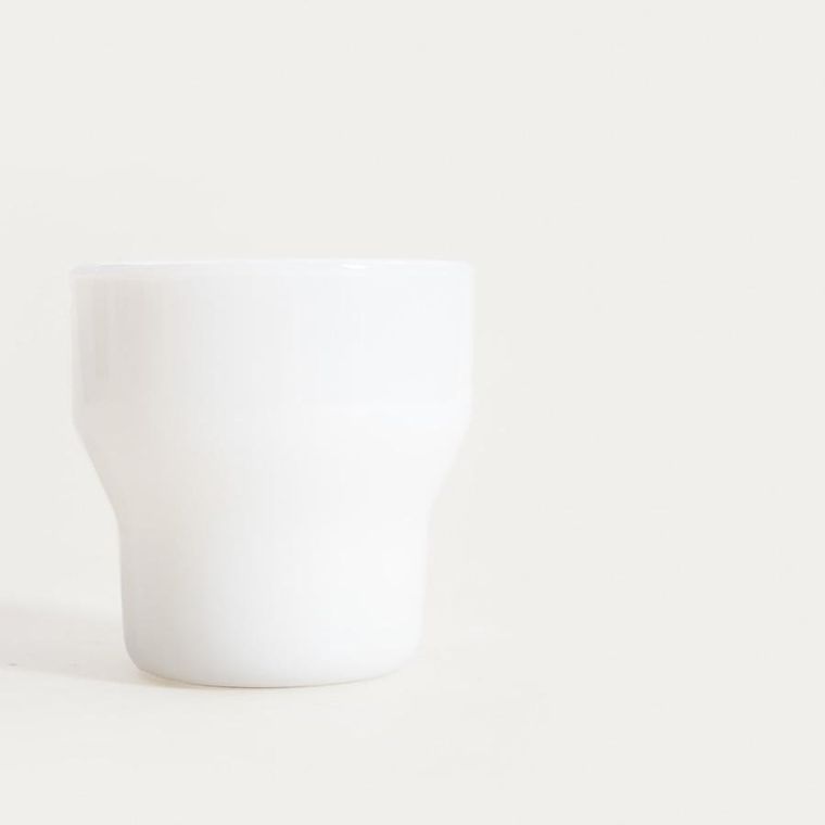 Homla, Pallora, szklanka, z mlecznego szkła biała, 0,15l