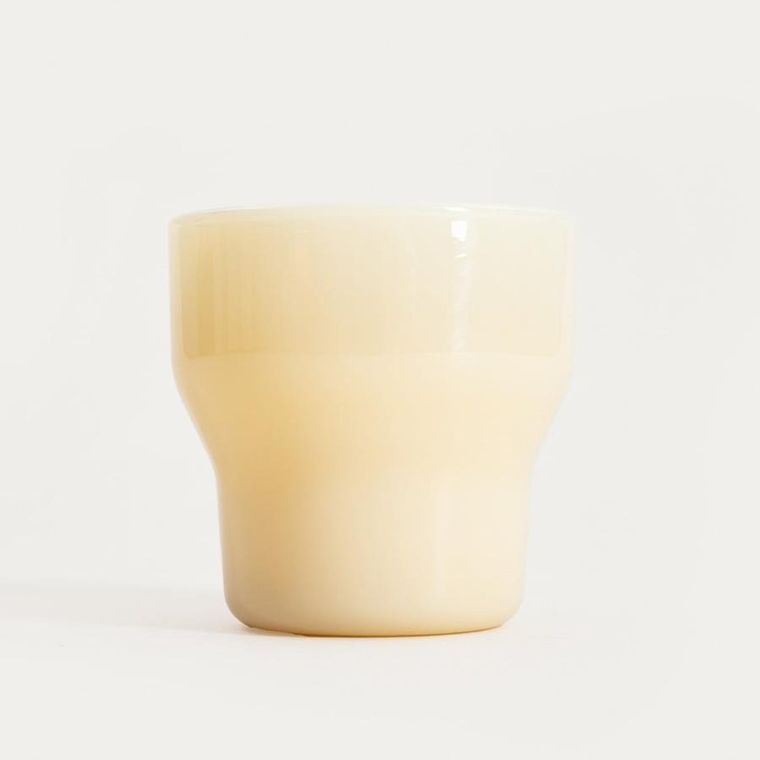 Homla, Pallora, szklanka, z mlecznego szkła żółta, 0,15l