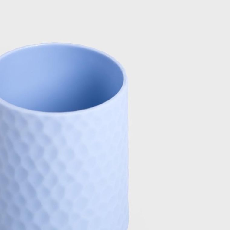 Homla, Pamuk, kubek łazienkowy, niebieski, 8,1-8,1-10,5 cm