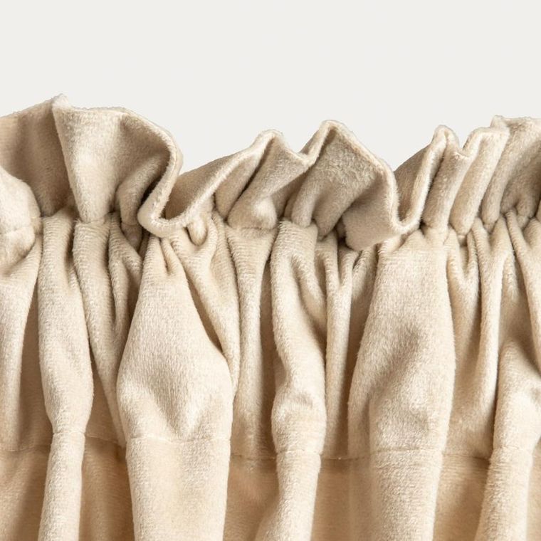 Homla, Patty, zasłona, welwetowa beżowa multitape, 140-250 cm