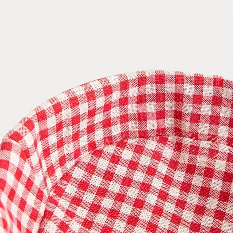 Homla, Perlotte, koszyk, w kratkę, 32-25 cm