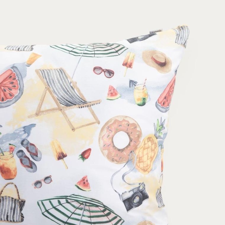 Homla, Playa, pościel, z mikrofibry dwustronna w wakacyjny wzór, 160-200 cm