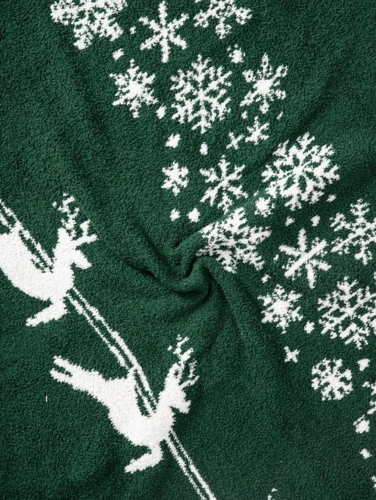 Homla, Porto, koc w świąteczny wzór, 130-170 cm, 758119