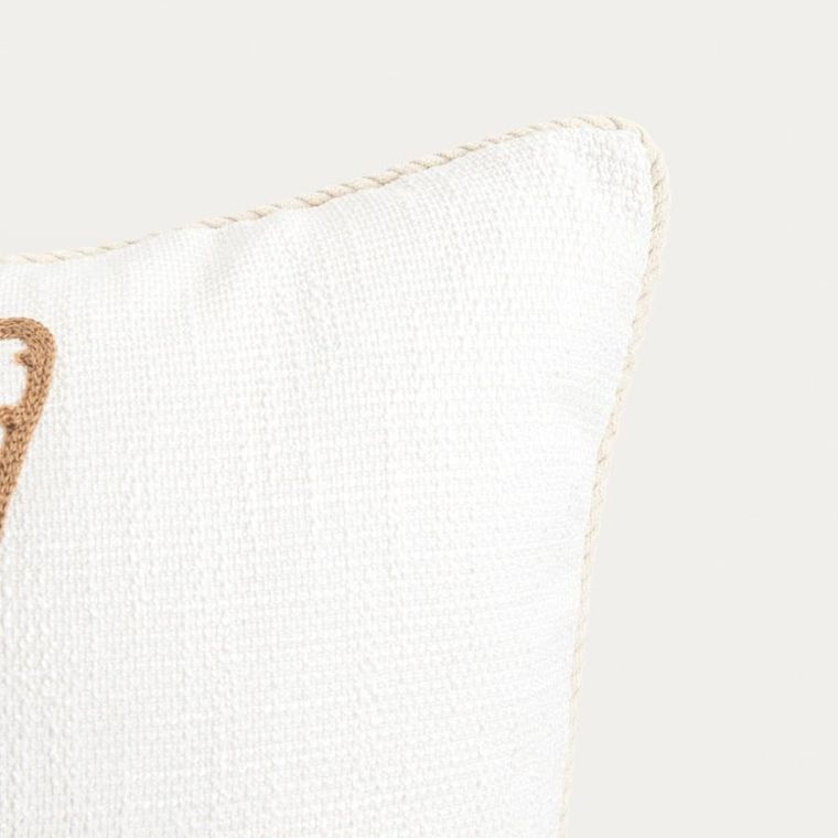 Homla, Prem, poszewka, z haftowaną rozgwiazdą i sztruksową lamówką, 45-45 cm