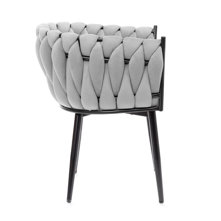 Homla, Prinssi, krzesło, welurowe szare, 64-54-73 cm