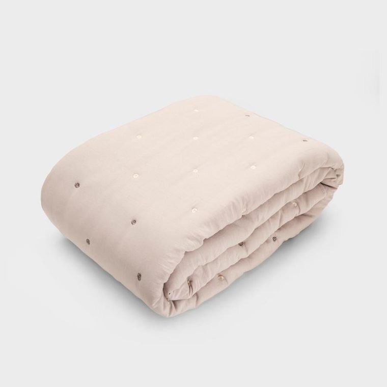 Homla, Quilly, narzuta, pikowana beżowa, 200-220 cm