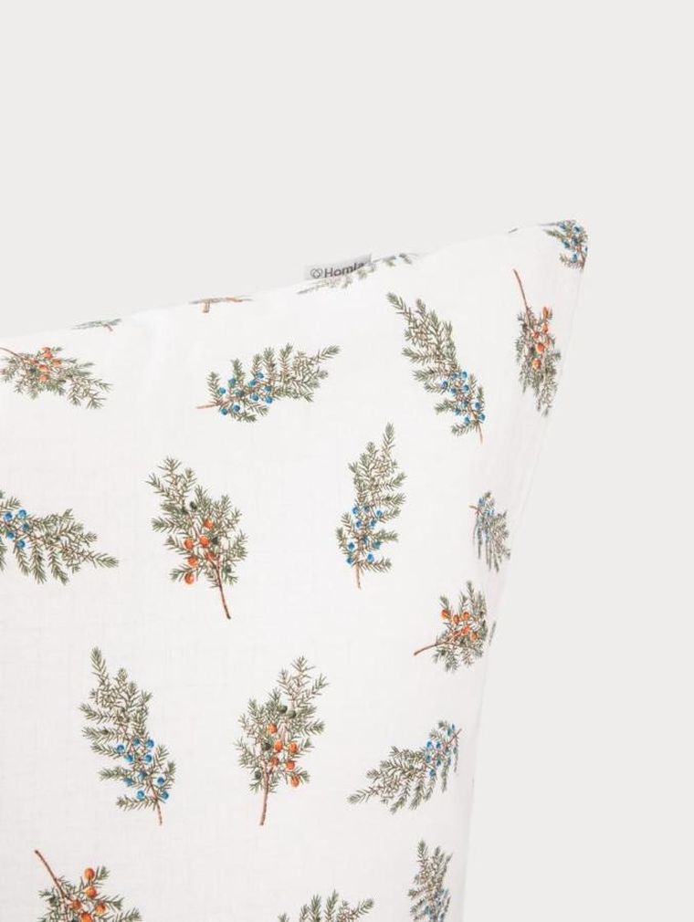 Homla, Ramoscelli, pościel, biała w świąteczny nadruk, 200-220 cm