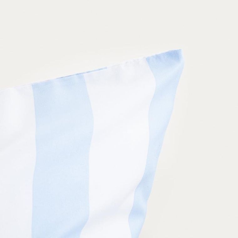 Homla, Rayas, pościel z mikrofibry, w biało niebieskie pasy, 160-200 cm