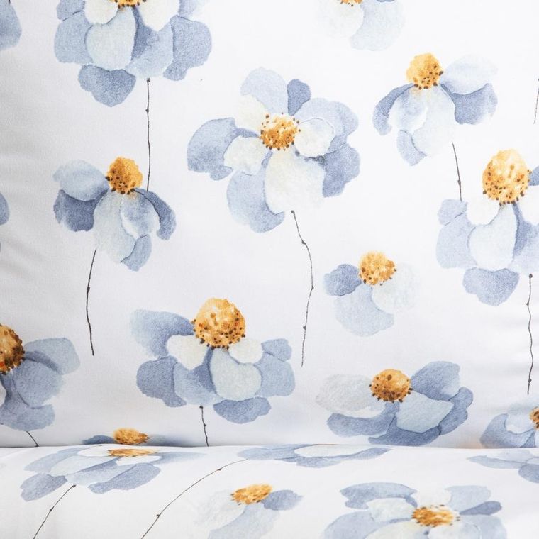 Homla, Reita, pościel, z mikrofibry w kwiatki, 220-200 cm