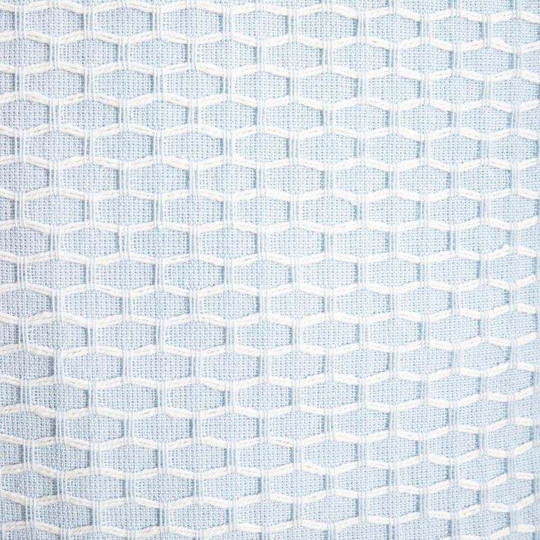 Homla, Riley, poszewka, bawełniana błękitna z dekoracyjnym przeszyciem geometrycznym, 45-45 cm