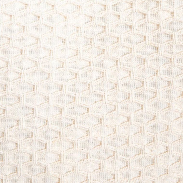 Homla, Riley, poszewka, bawełniana ecru z dekoracyjnym przeszyciem geometrycznym, 45-45 cm