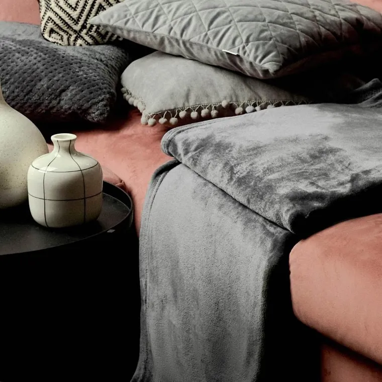 Homla, Rote, koc, grafitowy, 150-200 cm