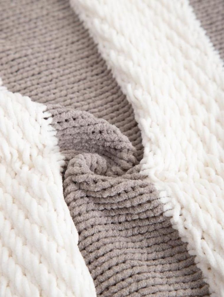 Homla, Rudens, koc w pasy ecru, 130-170 cm