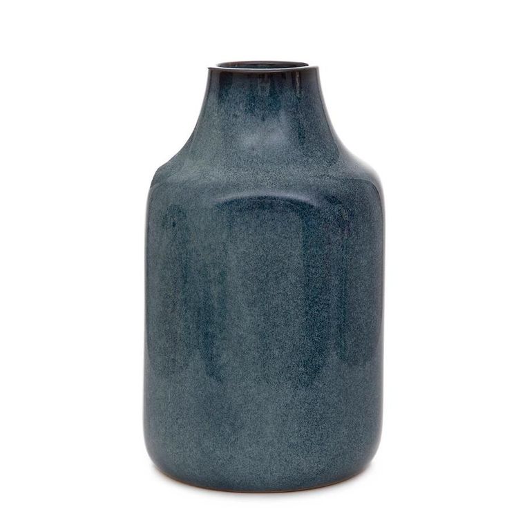 Homla, Rufus, wazon, ceramiczny granatowy, 14-14-22 cm, 888590