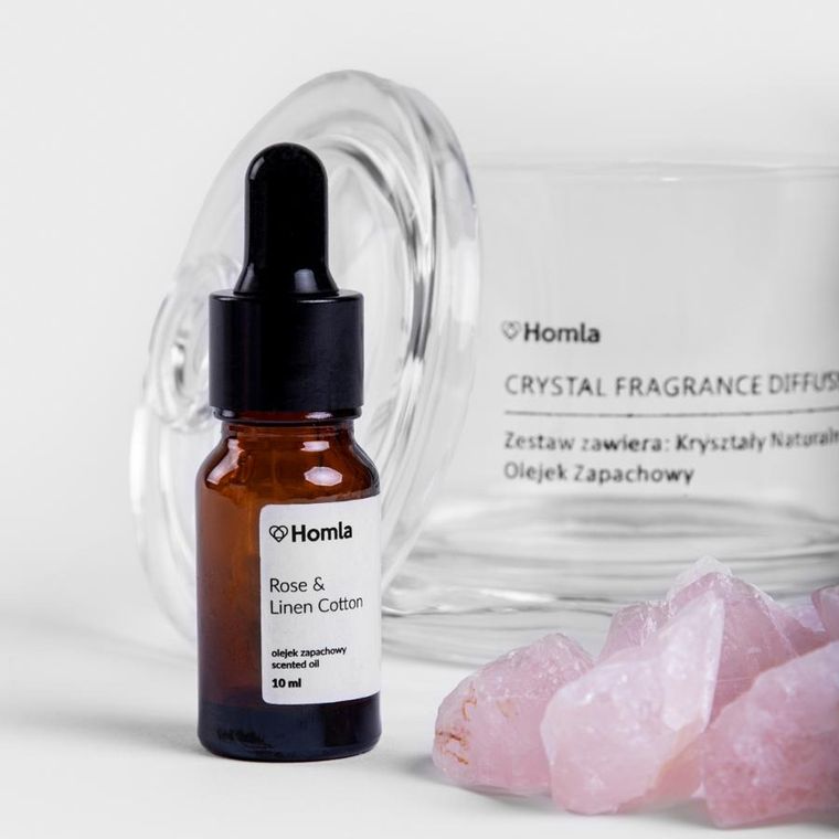 Homla, Serenity, zestaw zapachowy, Rose & Linen Cotton, 210 g + 10 ml