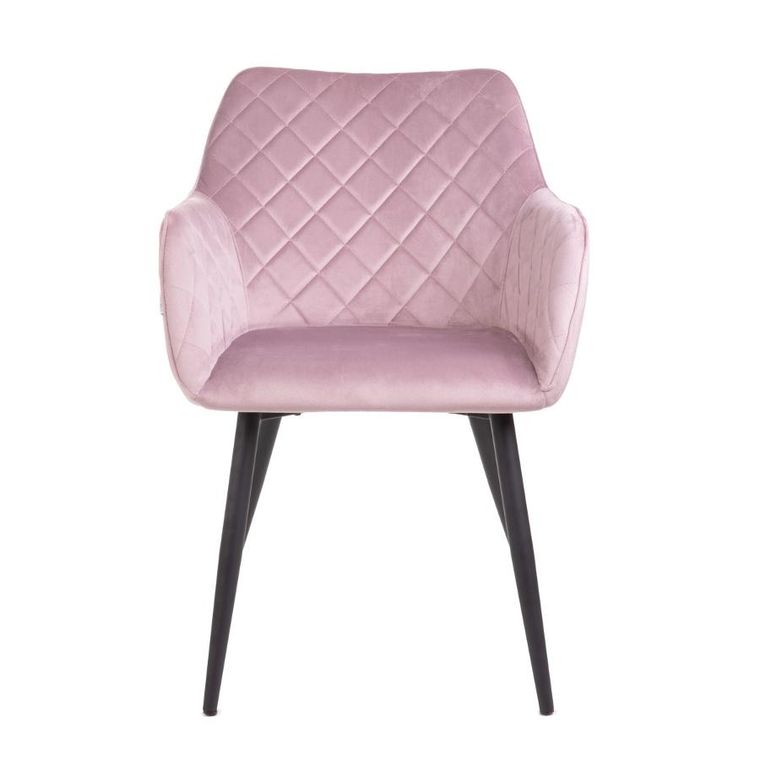 Homla, Shelton, Krzesło welurowe różowe, 56-60-84 cm, 860497