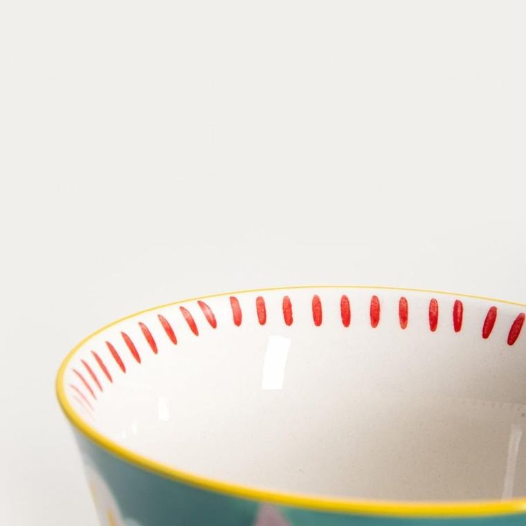 Homla, Shilla, kubek, ręcznie malowany z żółtym uchem, 0,4l