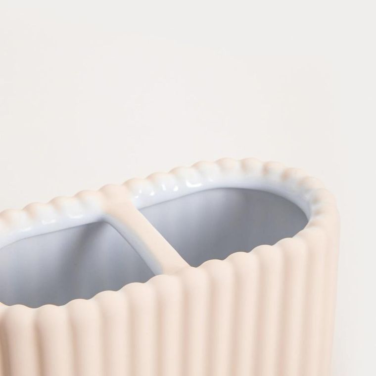 Homla, Solvani, kubek łazienkowy, beżowy, 13,9-6,7-8,8 cm