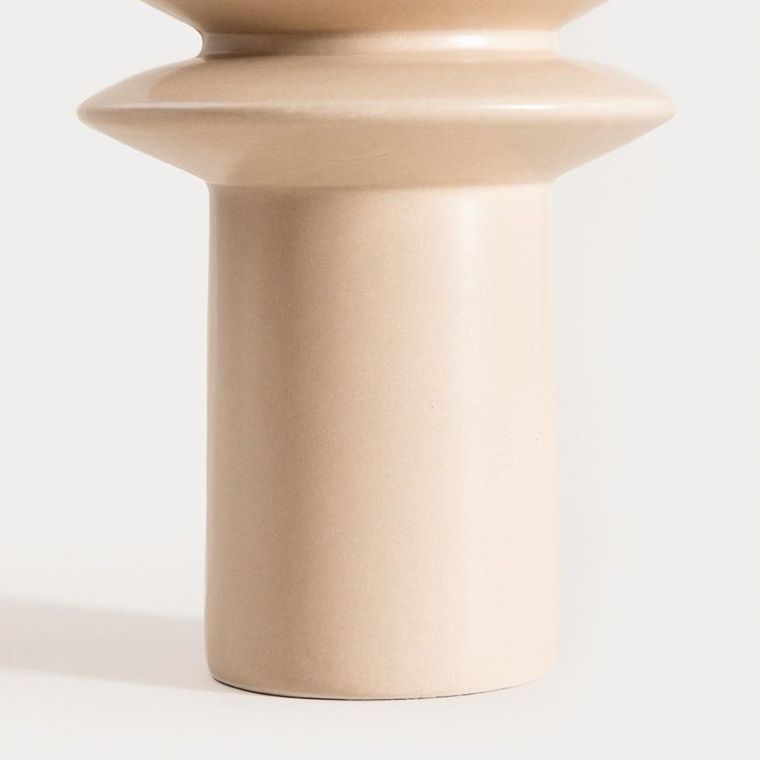 Homla, Sonlune, wazon, ceramiczny beżowy, 22-12,7 cm