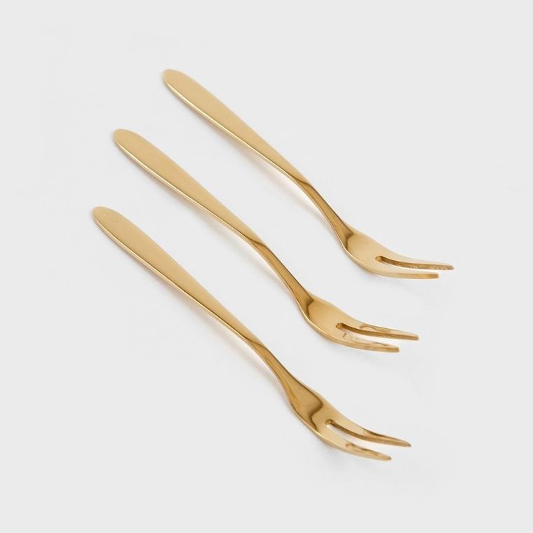 Homla, Stilo, zestaw widelczyków, złotych, 3 szt.