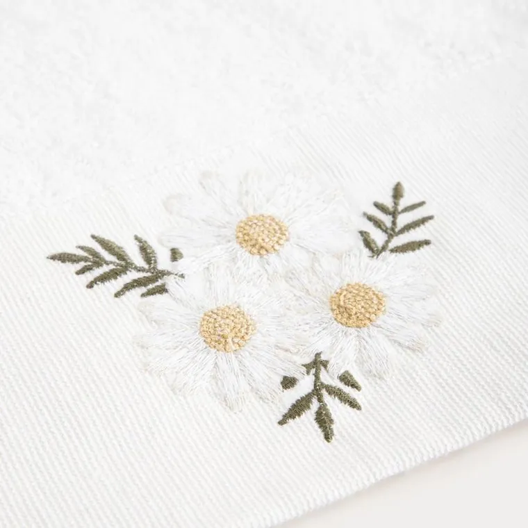 Homla, Sunflower, ręcznik, z haftowanymi stokrotkami, 70-130 cm