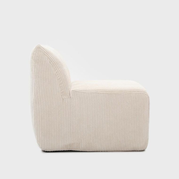 Homla, Svela, fotel modułowy, beżowy sztruksowy, 59,5-80-62 cm