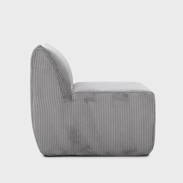 Homla, Svela, fotel modułowy, szary sztruksowy, 59,5-80-62 cm