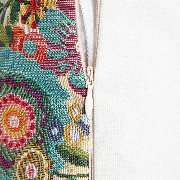 Homla, Tapan, poszewka, żakardowa bogato zdobiona w kwiaty, 45-45 cm