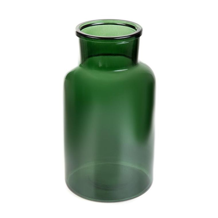 Homla, Tenno, wazon szklany, zielony, 14,5-14,5-25,5 cm