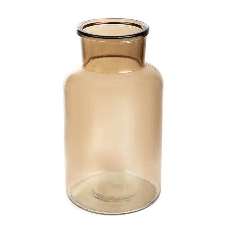 Homla, Tenno, wazon szlany, beżowy, 14,5-14,5-25,5 cm