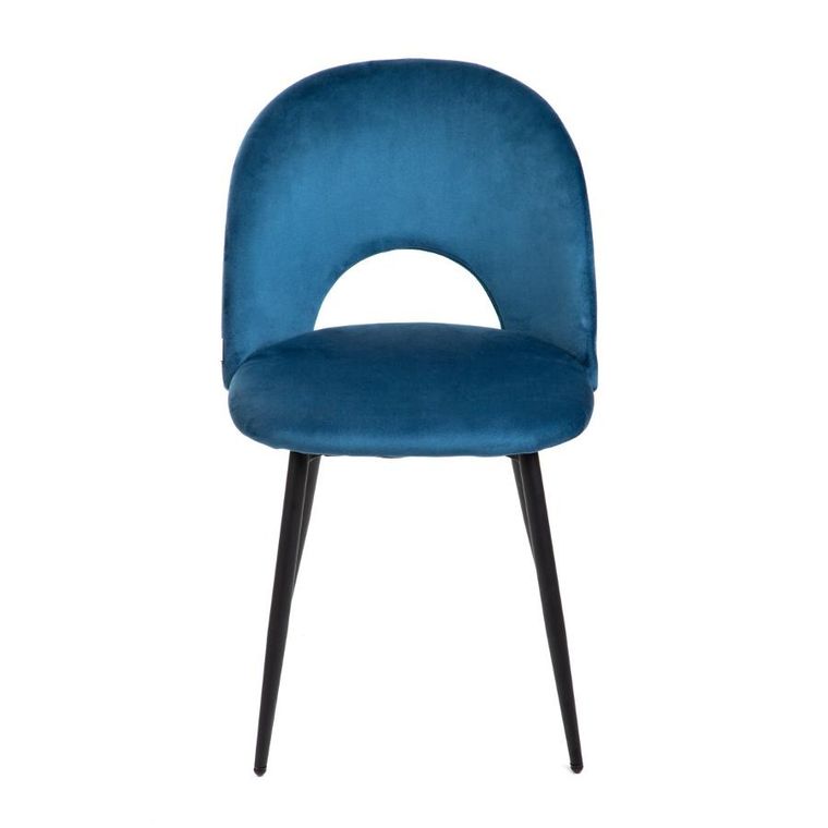 Homla, Tercio, Krzesło welurowe granatowe, 47-55-77 cm, 871028
