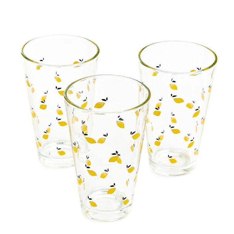 Homla, Token Summer, szklanka w cytryny, 0,3 l, 3 szt.