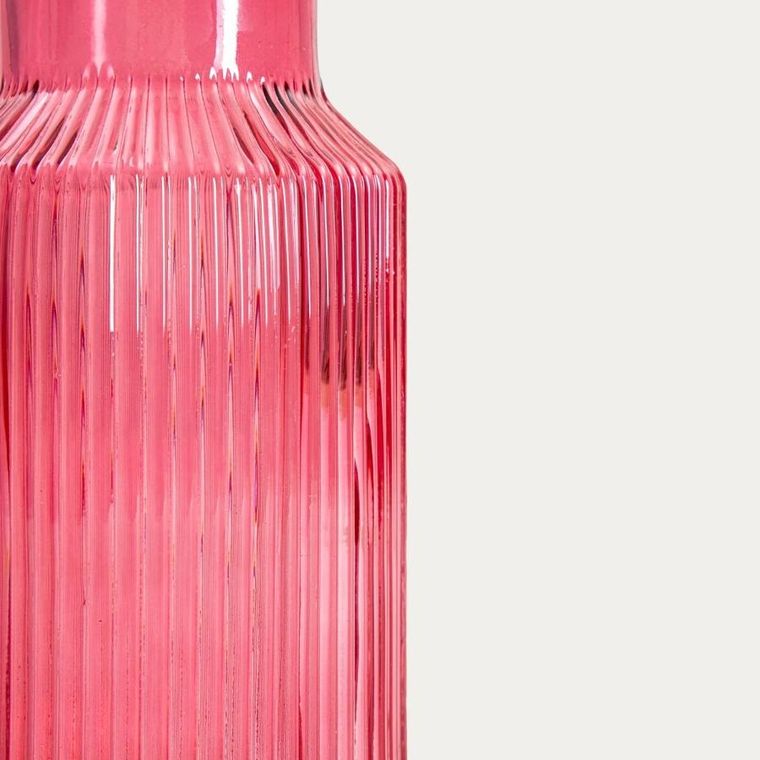 Homla, Tolle, wazon, szklany różowy, 10-22 cm