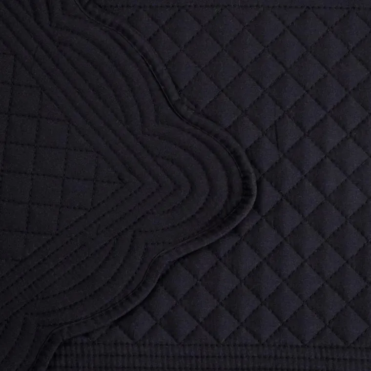 Homla, Vela, maty stołowe, czarne prostokątne z pikowaniem, 30-45 cm, 2 szt.