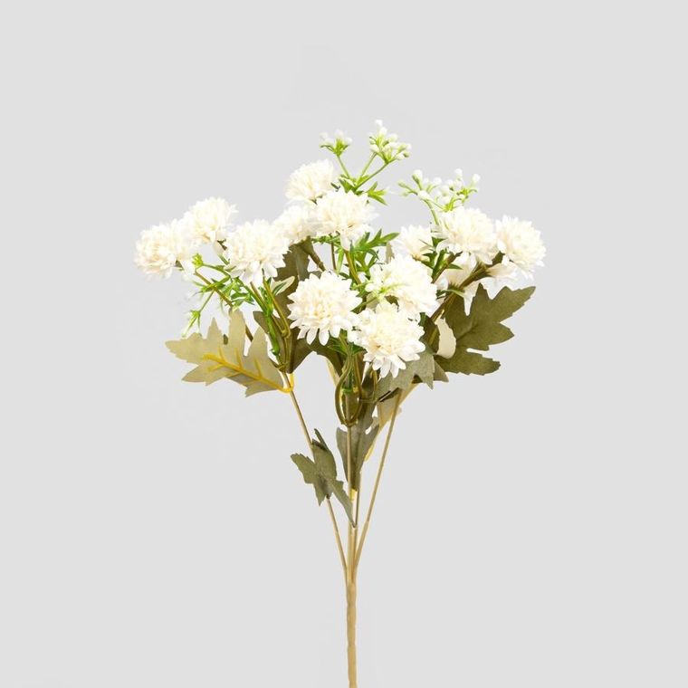 Homla, Verben, gałązka sztuczna, z kwiatkami ecru, 35 cm