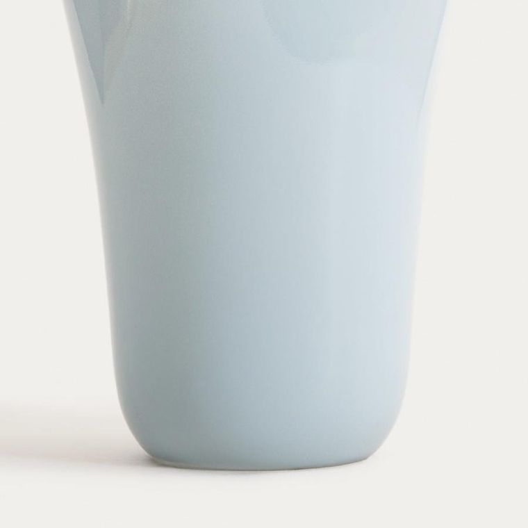 Homla, Veyora, wazon, szklany niebieski z falami, 20-20-20 cm