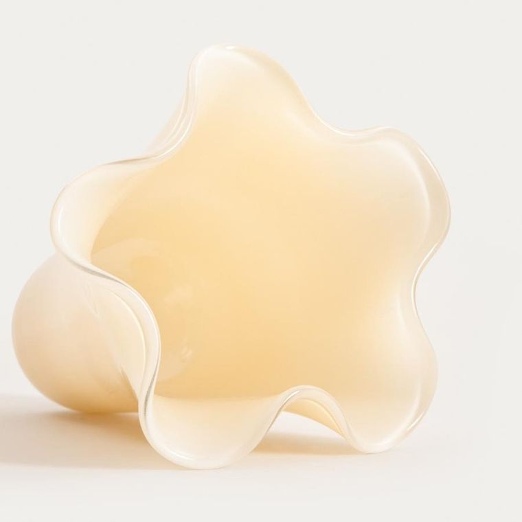 Homla, Veyora, wazon, szklany żółty, 20-20-20 cm